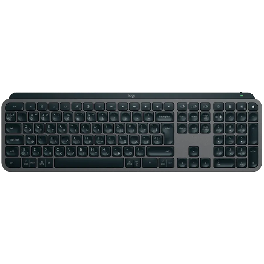 LOGITECH MX Keys S Plus Bluetooth Illuminated Keyboard with Palm Rest - GRAPHITE - US INT'L Slika 1