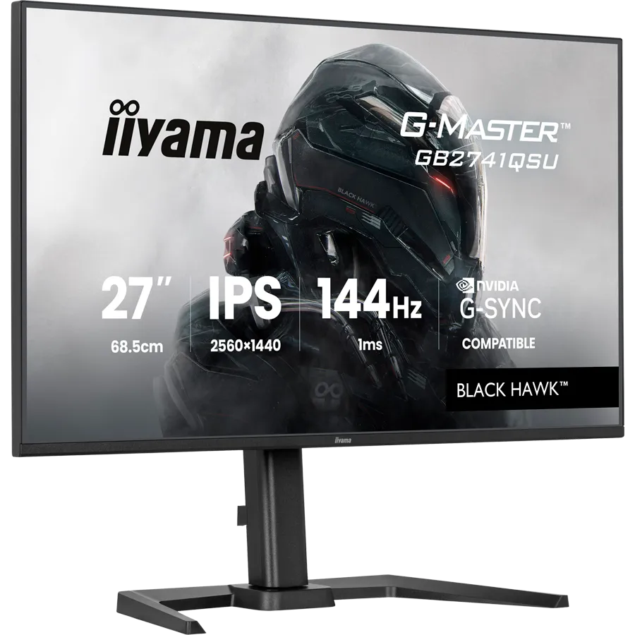 27" IPS Gaming, G-Master Black Hawk, G-SYNC Compatible, 2560x1440 144Hz, 300cd/m2, HDMI, DisplayPort, 1ms MPRT, Adaptive Sync, Speakers, USB 2x2.0, Black Tuner, 15cm Height Adjust Stand Slika 3