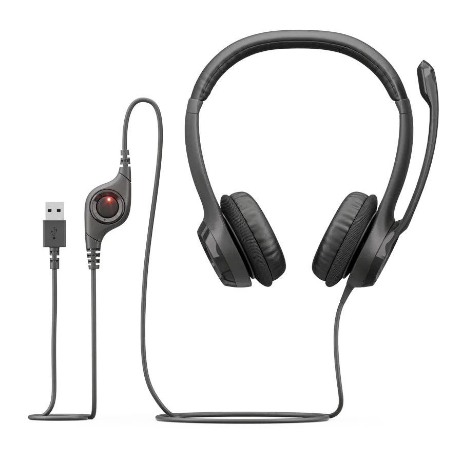 LOGITECH HEADSET-H390 USB-C Computer Headset-MIDNIGHT BLACK-USB-N/A-EMEA28i-935-USB-C Slika 5