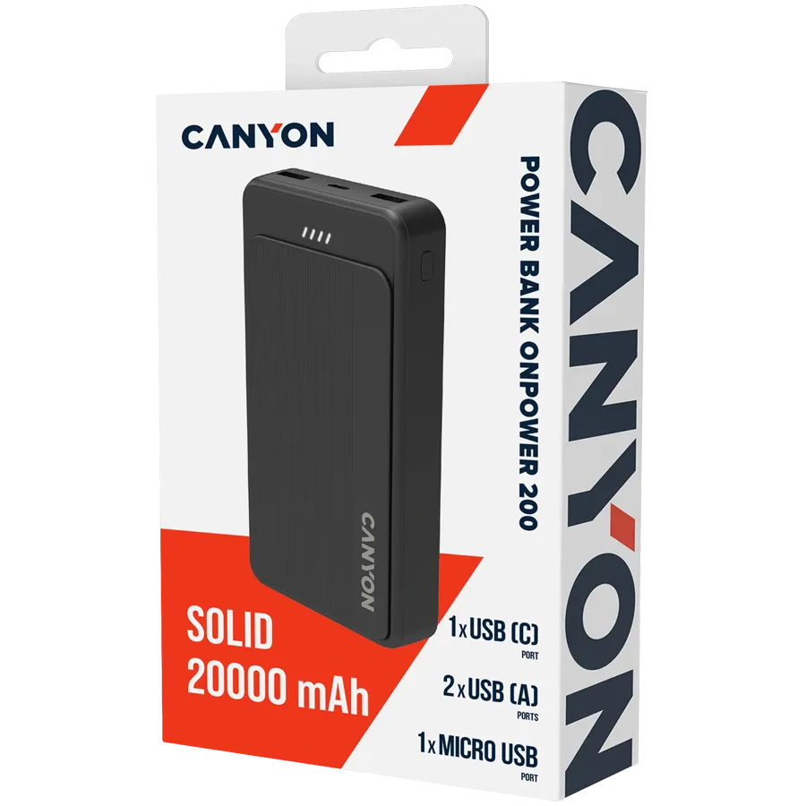 CANYON power bank OnPower 200 20000mAh Black Slika 5