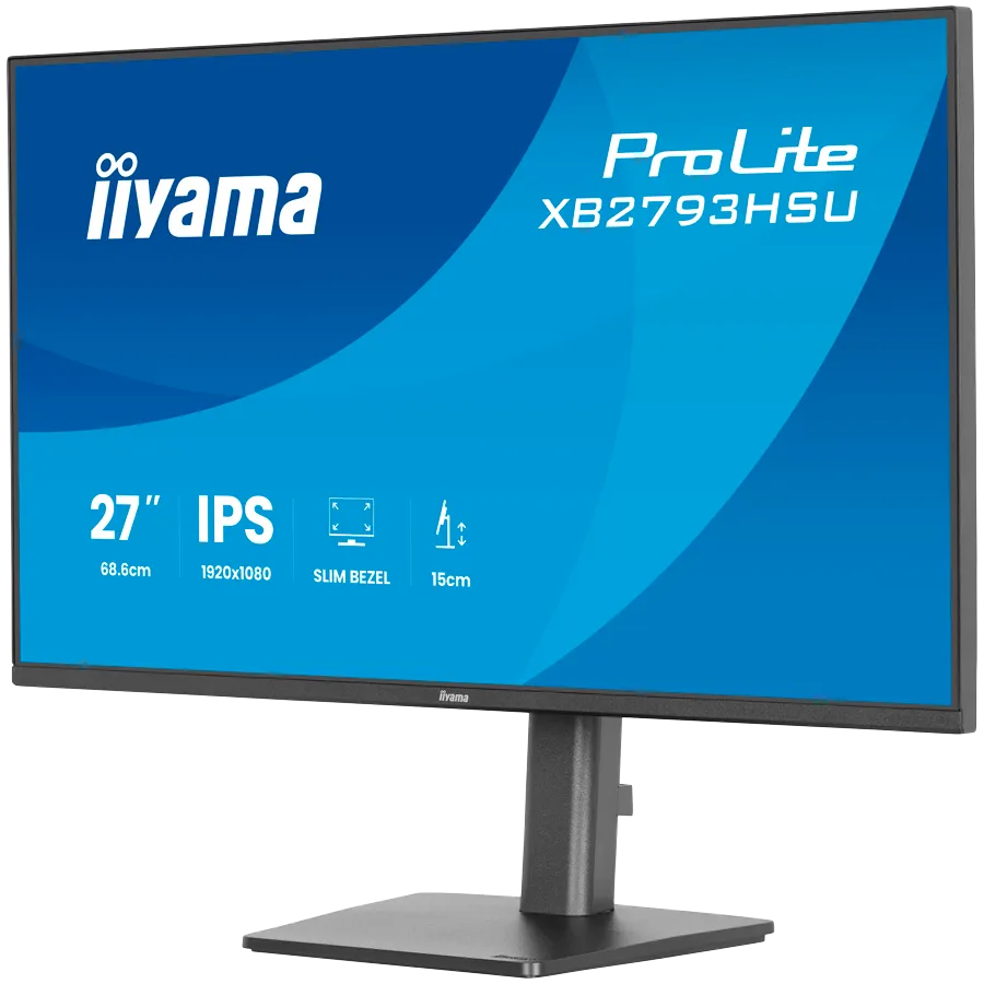 IIYAMA Monitor LED XB2793HSU-B1 27" IPS 1920x1080 120Hz, 16:9. 350cd, 1500:1, 1ms, HDMI, DP, USB HUB, Full Ergo, Pro Slika 4