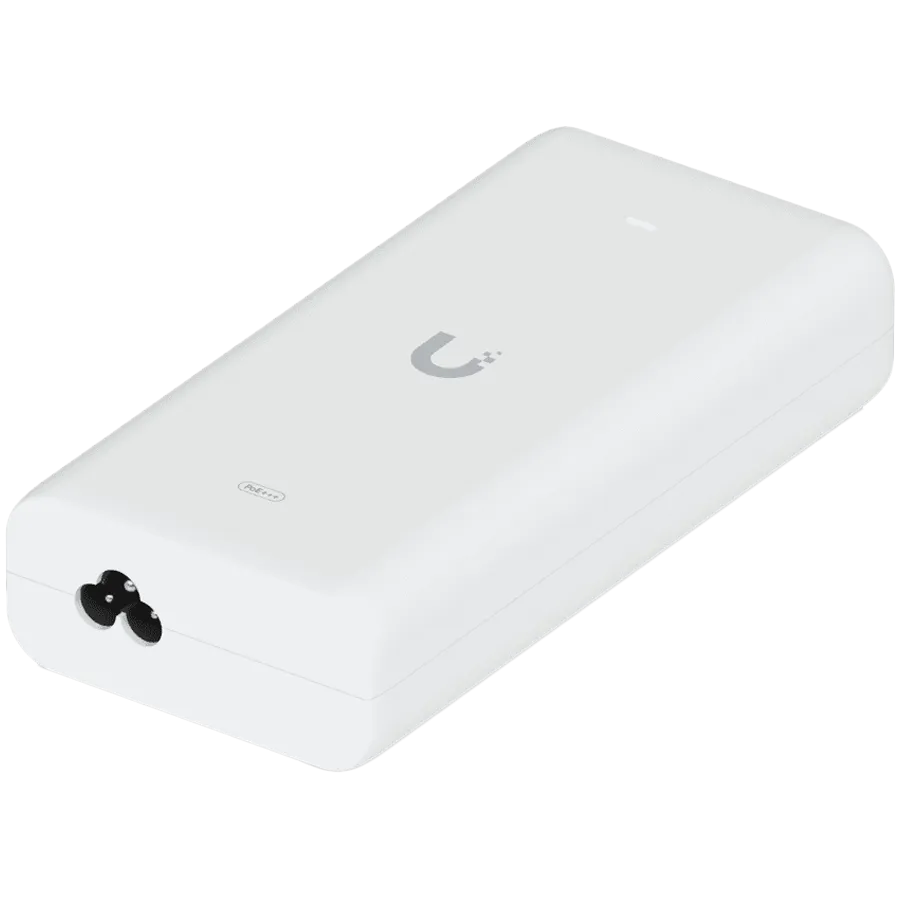 Ubiquiti UniFi 10G PoE+++ Adapter (90W), can power UniFi PoE+++ devices, reduce dependency on PoE switch power, and provide a Multi-Gigabit LAN connection, Contains RJ45 data input, AC cable with earth ground, and PoE+++ output Slika 3