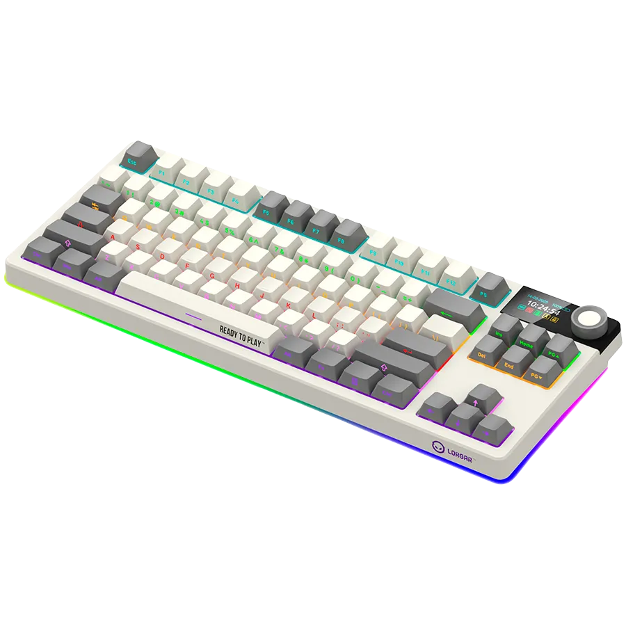 LORGAR KBP70TKLW, Wireless TKL Mechanical Gaming Keyboard Pro, Beige, EN layout Slika 7
