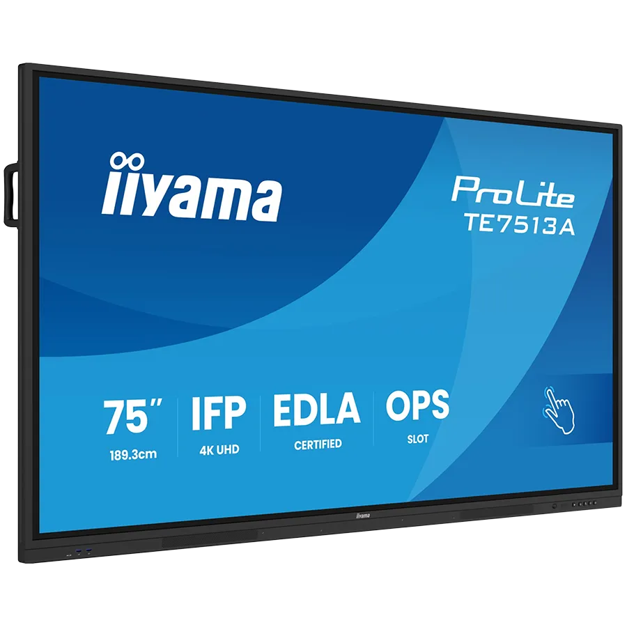 Iiyama Prolite TE7513A-B2AG 75''UHD VA 3840x2160 400cd 1200:1 8ms Android 1, 8/128GB, 40-Points, VGA, HDMI 2x HDMI-out 2x USB-C, Audio mini-jack and Optical Out (S/PDIF), USB Touch Interface,  Landscape mode, Media Play USB Ports, AntiGlare Glass,LAN Slika 4