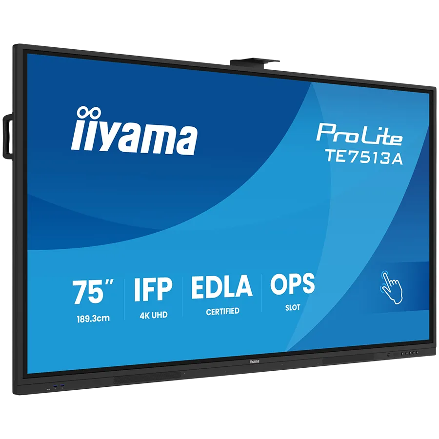 Iiyama Prolite TE7513A-B2AG 75''UHD VA 3840x2160 400cd 1200:1 8ms Android 1, 8/128GB, 40-Points, VGA, HDMI 2x HDMI-out 2x USB-C, Audio mini-jack and Optical Out (S/PDIF), USB Touch Interface,  Landscape mode, Media Play USB Ports, AntiGlare Glass,LAN Slika 5