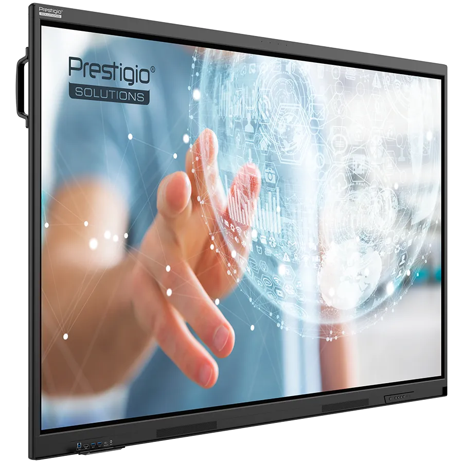 PRESTIGIO SOLUTIONS Multiboard 75-inch Light Series Gen 7, Android 14, Google EDLA, AI button, 8/128GB, 50TP, black Slika 3