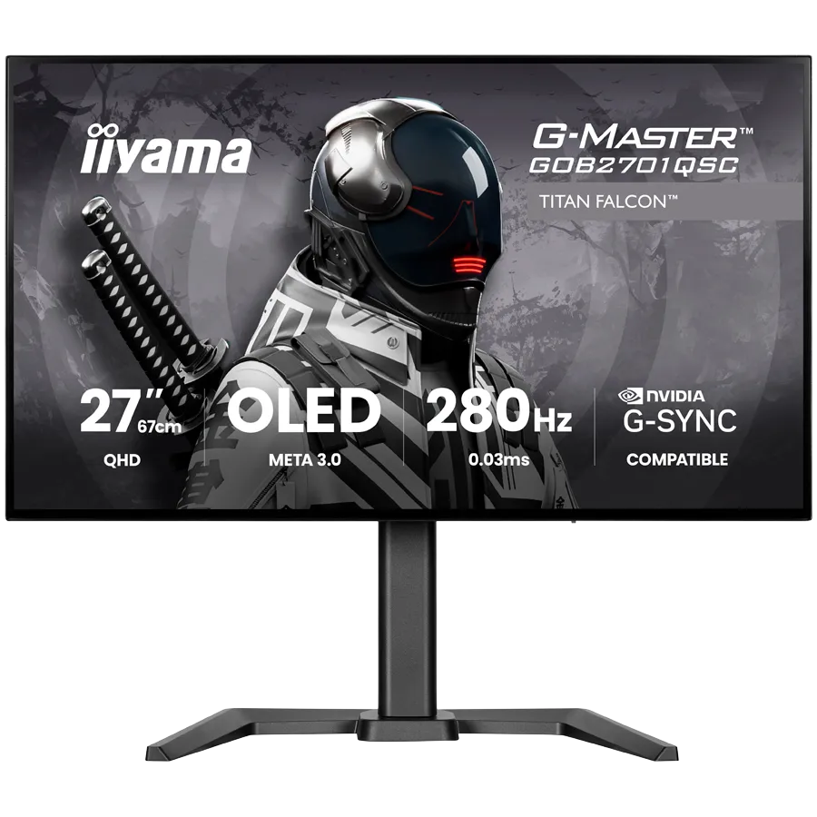 27" META3-OLED Gaming, G-Master Titan Falcon,2560x1440 280Hz, 1500cd 2xHDMI 2.1, DP, USB-C (65W PD) Speakers, USB 2x3.2, KVM Slika 1