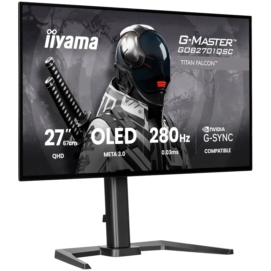 27" META3-OLED Gaming, G-Master Titan Falcon,2560x1440 280Hz, 1500cd 2xHDMI 2.1, DP, USB-C (65W PD) Speakers, USB 2x3.2, KVM Slika 3