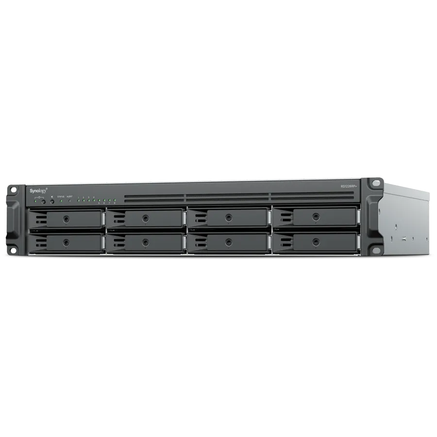 Synology RackStation RS1226RPPLUS, Rack2U 8 bay 3.5 and 2.5, SATA HDD SSD, AMD Ryzen V1500B 4 core 2.2GHz, 4 GB DDR4ECC SODIM, 2xMemory slots, 2xRJ45 2.5GbE LAN Port, 2xUSB 3.2Gen 1Port, PCIe 1xGen3 x8 slot, x4 link, 3YW Slika 1