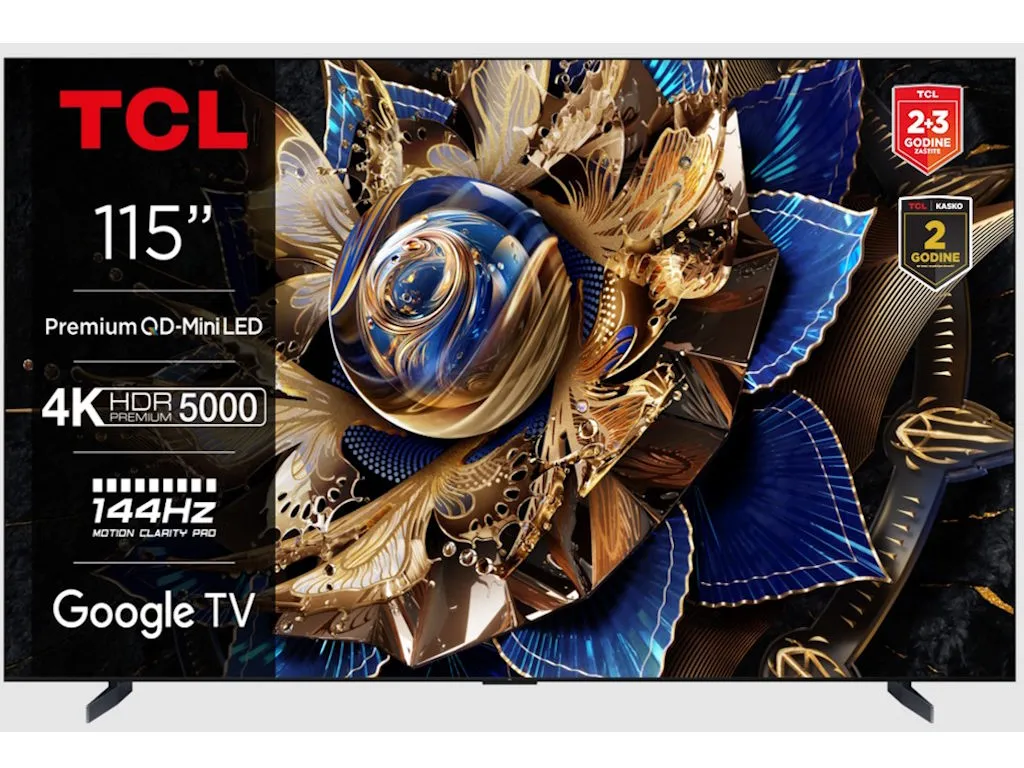 Televizor TCL 115X955Max/MiniLED/115"/4K/144Hz/Google TV/crna Slika 1