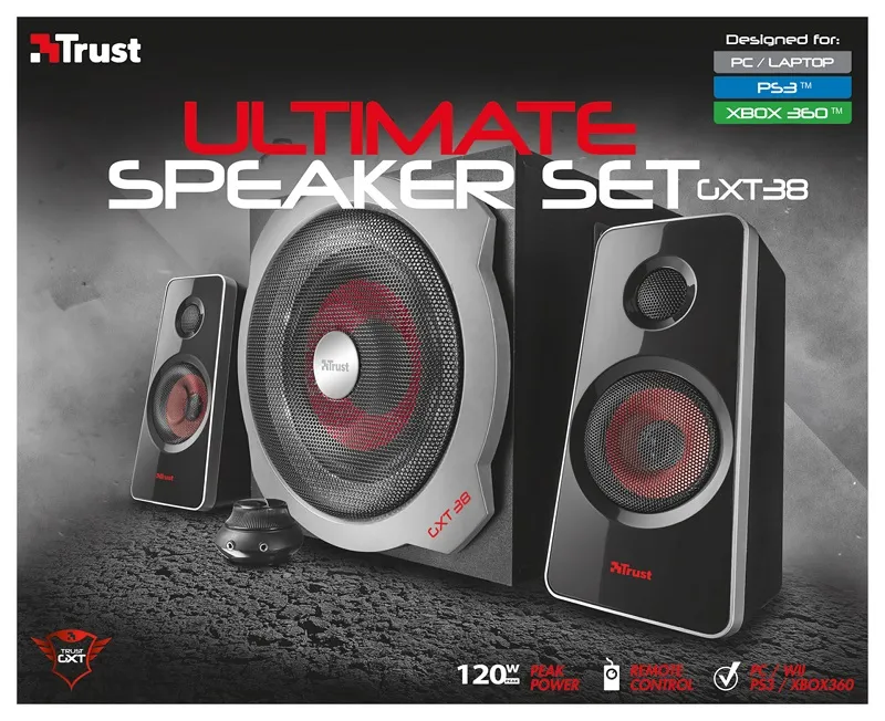 Trust Zvucnik TRUST GXT 38 2.1/120W(60W RMS)/Ultimate Bass/gaming/crna Slika 2