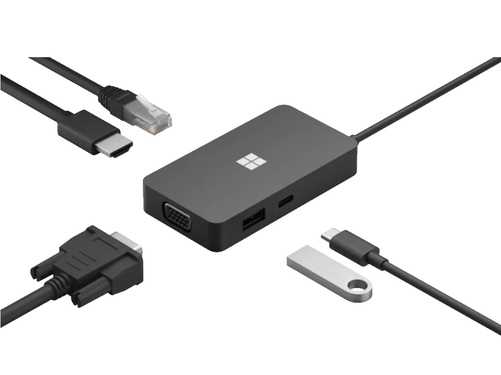 Adapter Microsoft USB-C Travel Hub USB-C3.2/USB-A/Eth/HDMI/VGA Slika 3