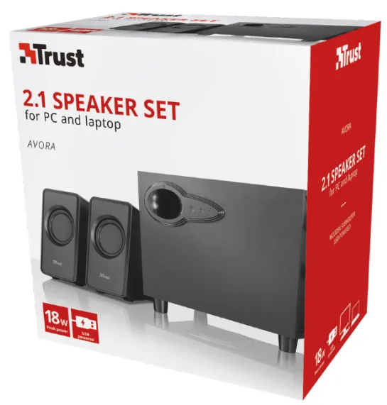 Trust Zvucnik TRUST Avora 2.1/18W(9W RMS)/crna Slika 2