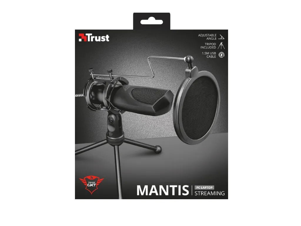 Trust Mikrofon TRUST GXT 232 Mantis USB/streaming/crna Slika 4