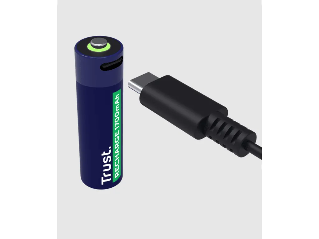 Trust Punjive baterija TRUST USB-C 2P - AA/2 kom/ crna Slika 2