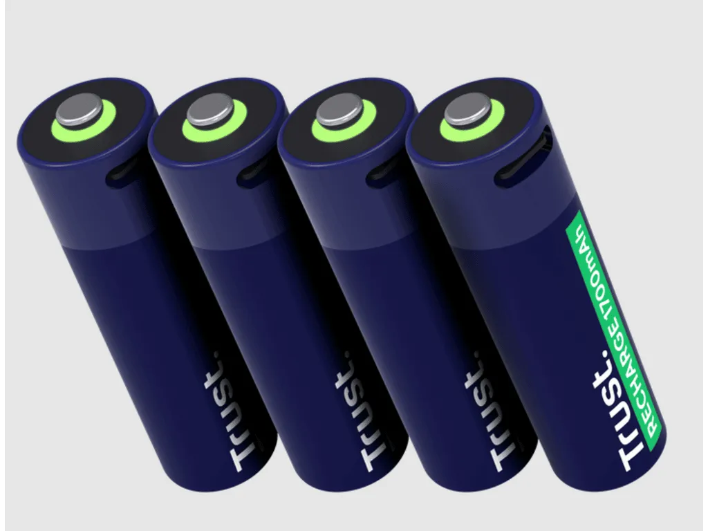 Trust Punjive baterija TRUST USB-C 4P - AA/4 kom/USB-C kabel 4P/ crna Slika 2