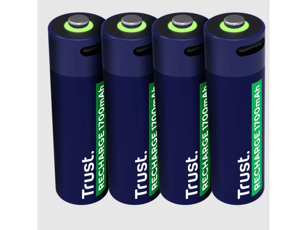 Trust Punjive baterija TRUST USB-C 4P - AA/4 kom/USB-C kabel 4P/ crna Slika 3