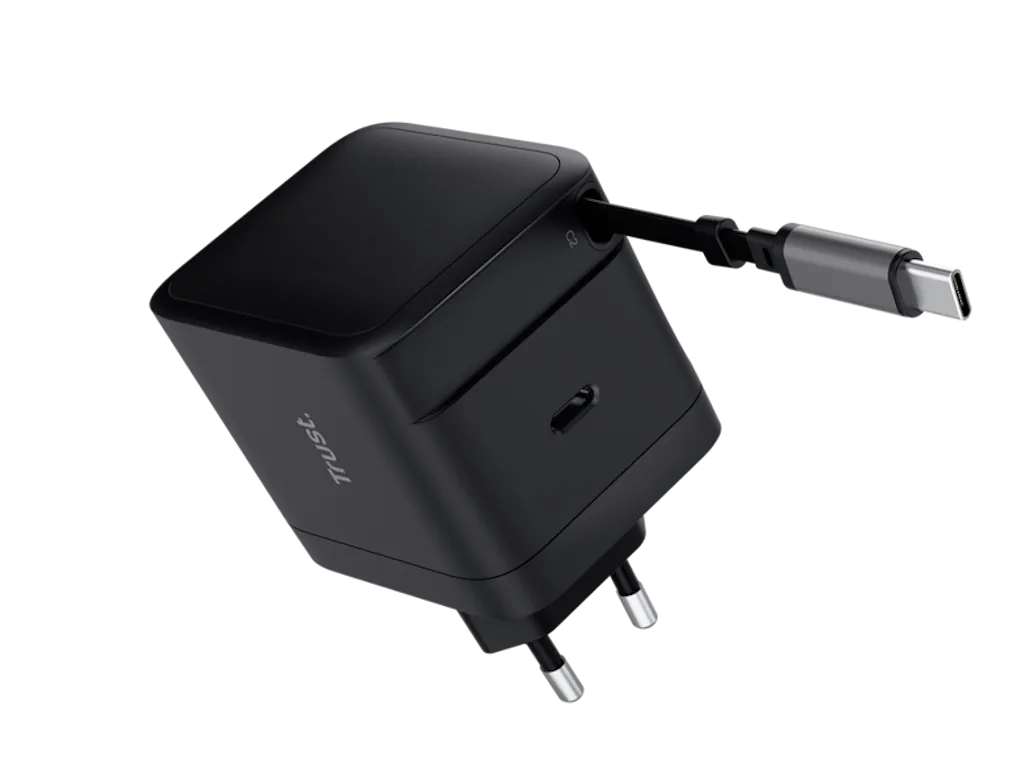 Trust Punjac TRUST MAXO 65W RTRCT/2x USB-C/rectractable/0.67m/laptop/tablet/smartphone/crna Slika 4
