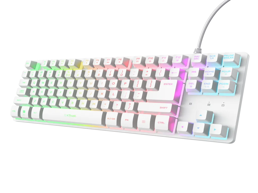 Trust Tastatura TRUST GXT833 THADO žicna/RGB/TKL/gaming/bela Slika 1