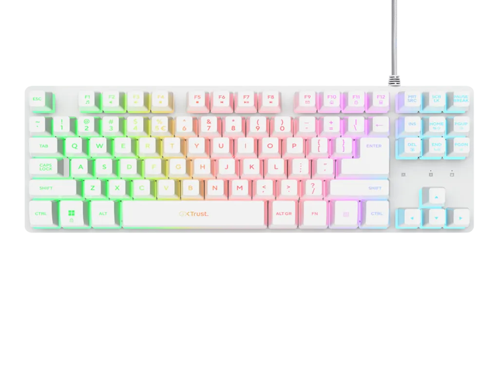 Trust Tastatura TRUST GXT833 THADO žicna/RGB/TKL/gaming/bela Slika 2
