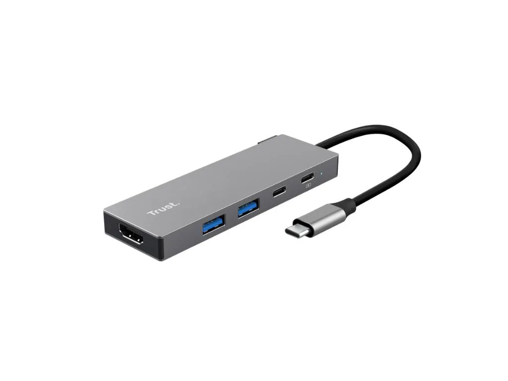 Adapter TRUST DALYX 5-IN-1 MULTIPORT/alu/siva Slika 2