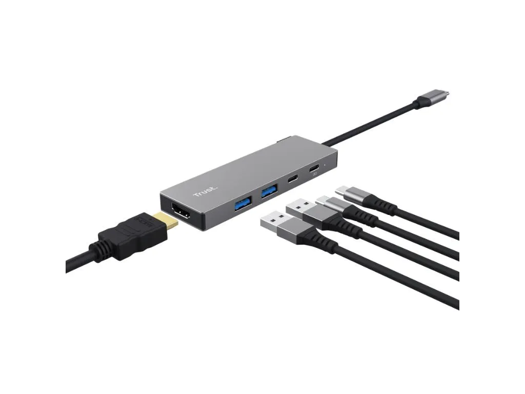Adapter TRUST DALYX 5-IN-1 MULTIPORT/alu/siva Slika 3