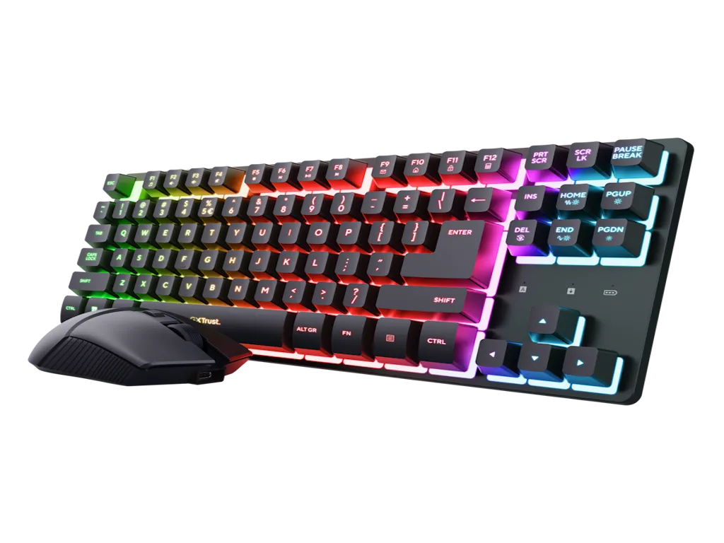 Tastatura+miš TRUST GXT 832 Thado Wireless TKL set/SRB/crna Slika 3