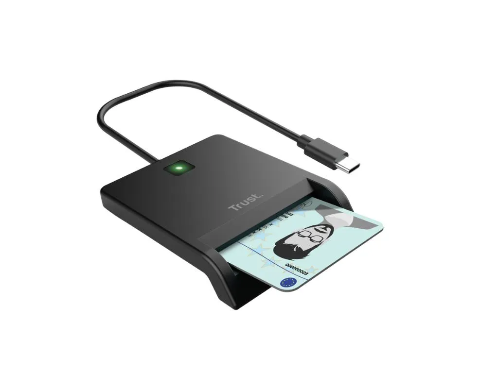 Citac kartica TRUST PRIMO USB-C DNI smart card reader/crna Slika 5