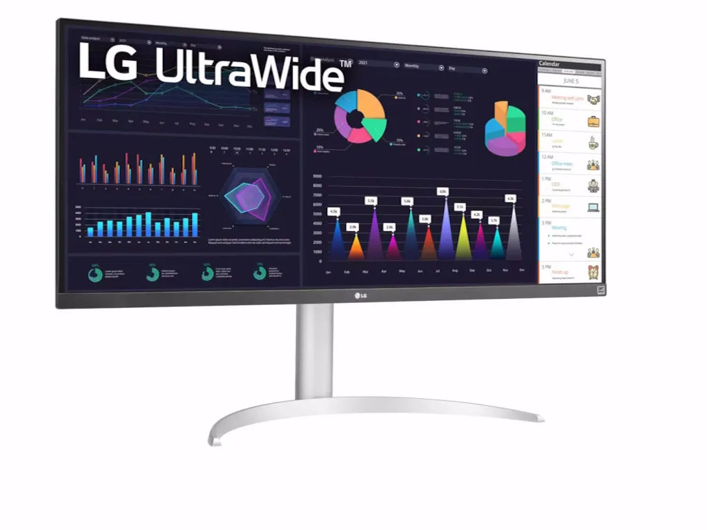 Monitor LG 34WQ650-W 34"/IPS,21:9/2560x1080/100Hz/5ms GtG/HDMI,DP,USB C/freesync/VESA/visina/srebrna Slika 2