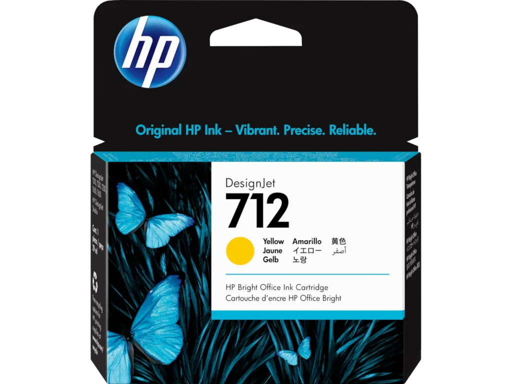 HP Supplies HP 712 29-ml Yellow DesignJet Ink Cartridge Slika 1
