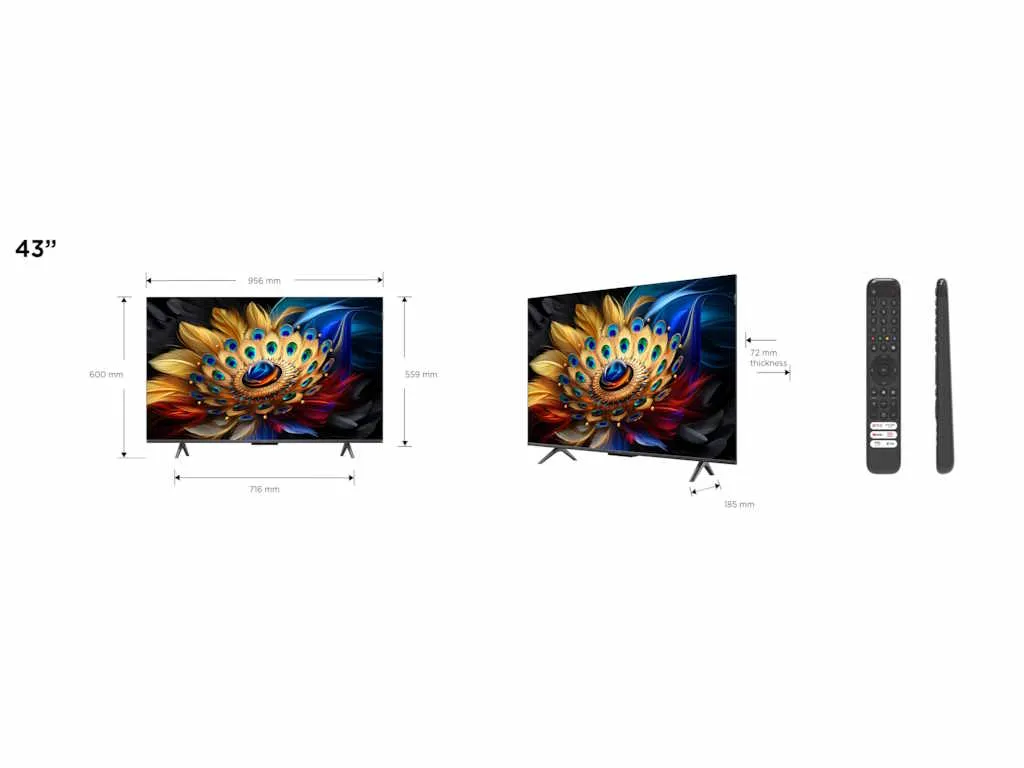 Televizor TCL 43C655/QLED/43"/4K HDR PRO/Google TV/crna Slika 11
