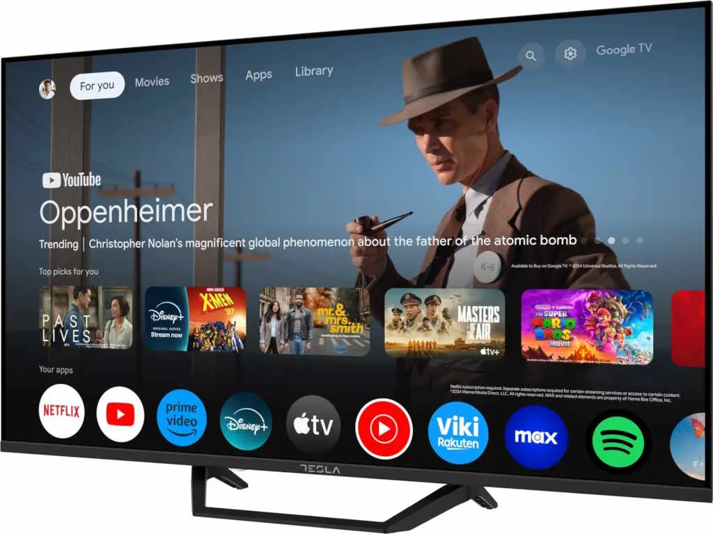Tesla Televizor TESLA 43E655BUS/D-LED/43"/UHD/Smart/Google TV/crna Slika 3