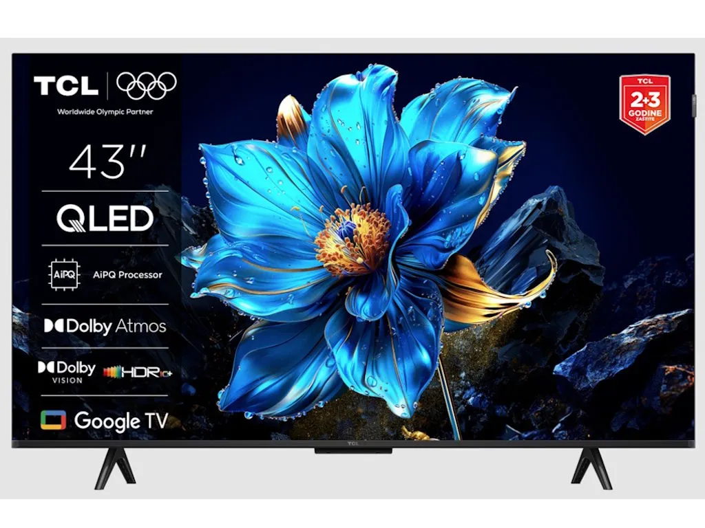 Televizor TCL 43P7K/QLED/43"/4K/60Hz/Google TV/crna Slika 5