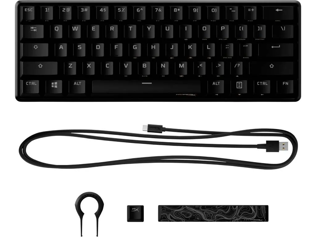 Tastatura HP HyperX Alloy Origins 60/Mehanicka/Gaming/ HX Red/US/4P5N4AA/crna Slika 2