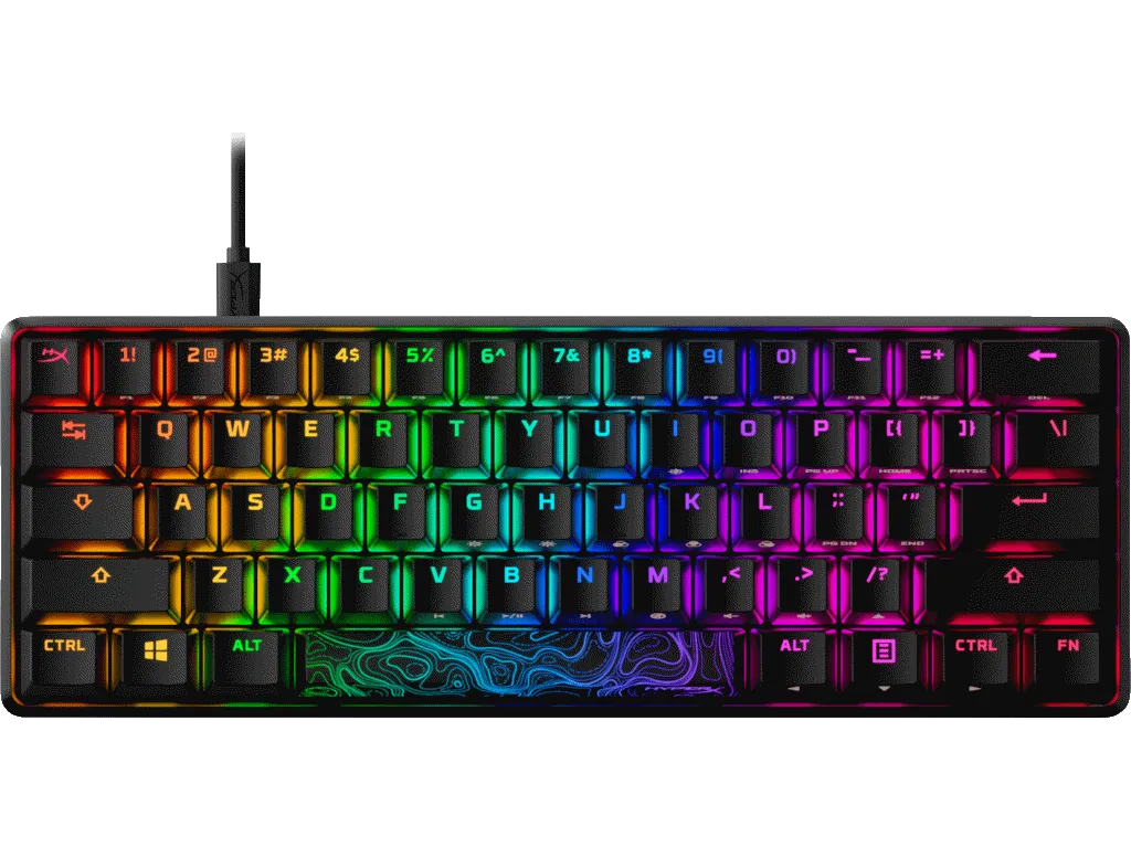 Tastatura HP HyperX Alloy Origins 60/Mehanicka/Gaming/ HX Red/US/4P5N4AA/crna Slika 6