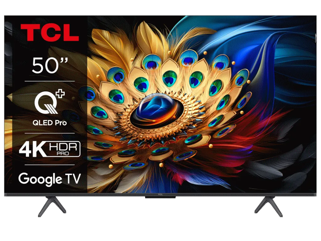 Televizor TCL 50C655/QLED/50"/4K HDR PRO/Google TV/crna Slika 1