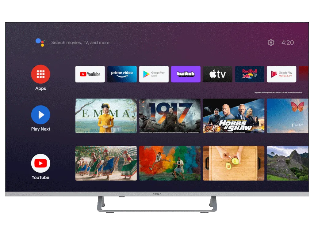 Tesla Televizor TESLA 50E635SUS/LED/50"/4K/Smart/Android/siva/frameless Slika 4