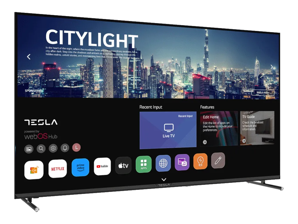 Tesla Televizor TESLA 50E645BUW/LED/50"/UHD/webOS/crna/frameless Slika 4