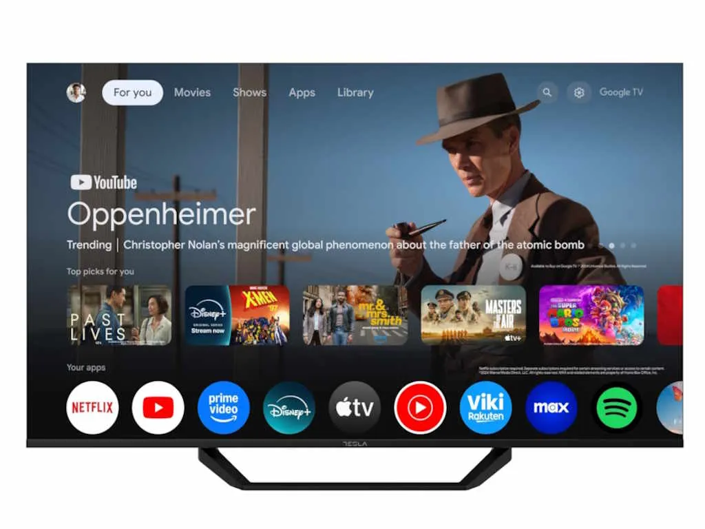 Tesla Televizor TESLA 50E655BUS/D-LED/50"/UHD/Smart/Google TV/crna Slika 6