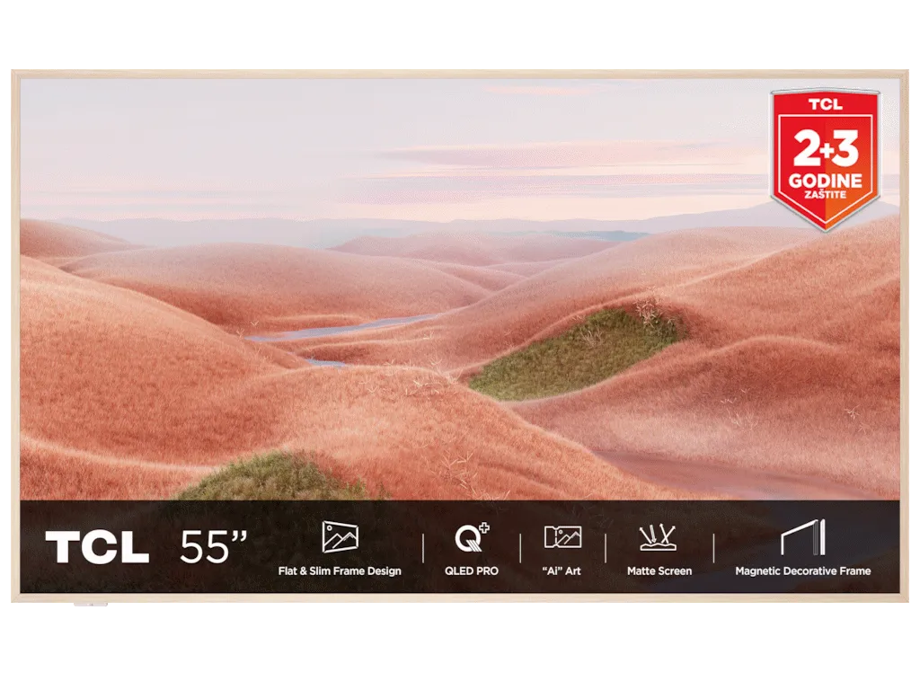 Televizor TCL 55A300W/QLED/55"/4K UHD/144Hz/Matte Screen/"Ai" Art/Google TV/frame Slika 3