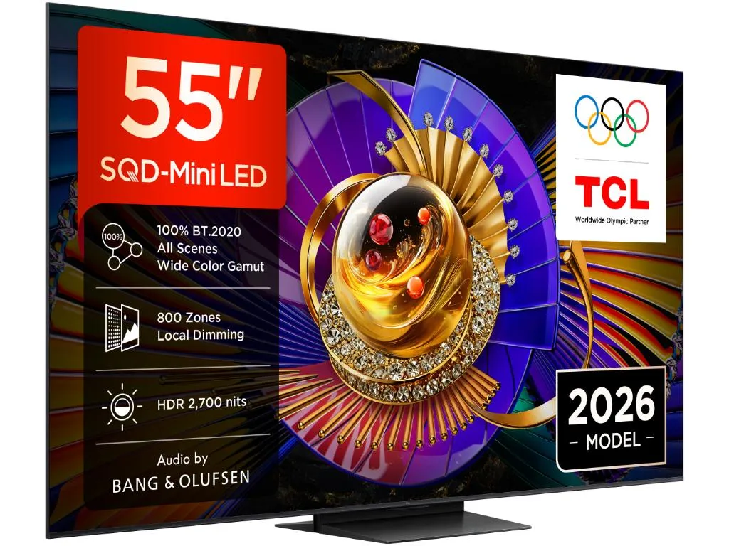 Televizor TCL 55C7L/SQD-MiniLED/55"/4K UHD/144Hz/Google TV/Bang&Olufsen/crna Slika 1
