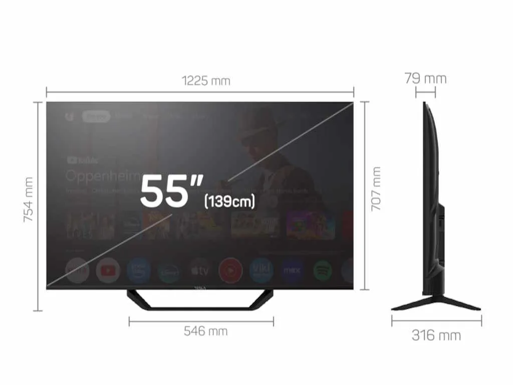 Tesla Televizor TESLA 55E655BUS/D-LED/55"/UHD/Smart/Google TV/crna Slika 12