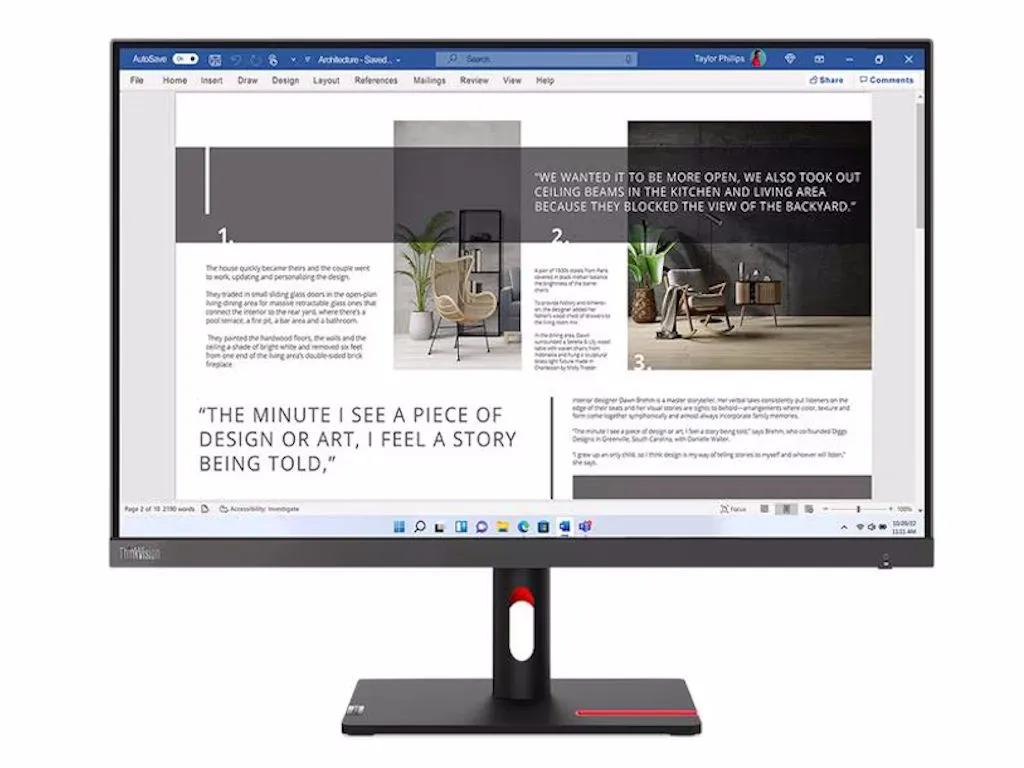 Lenovo Monitor LENOVO ThinkVision S27i-30 27"/IPS/1920x1080/100Hz/4ms/2x HDMI,1x VGA /crna Slika 2