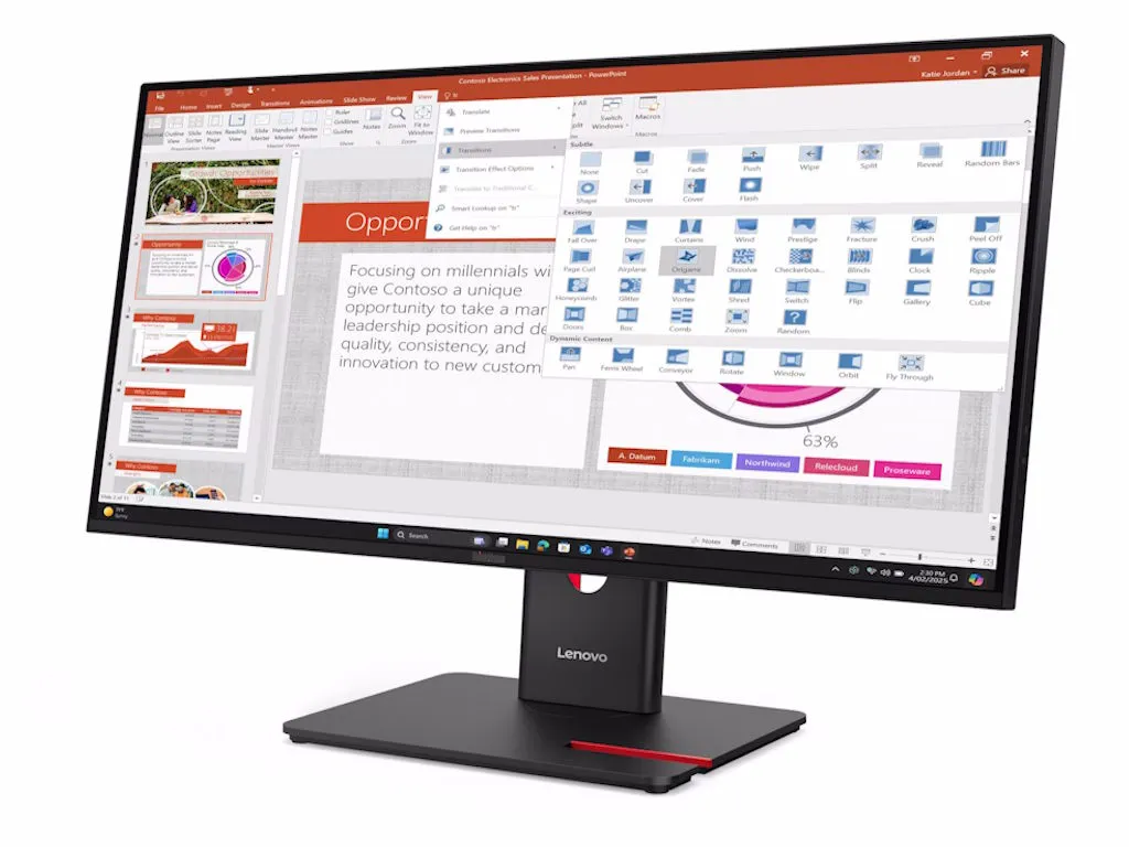 Monitor LENOVO ThinkVision T27-40 27"/1920x1080/IPS/120Hz/4ms/4xUSB,1xUSB C/Swivel,Pivot,Height/crna Slika 2