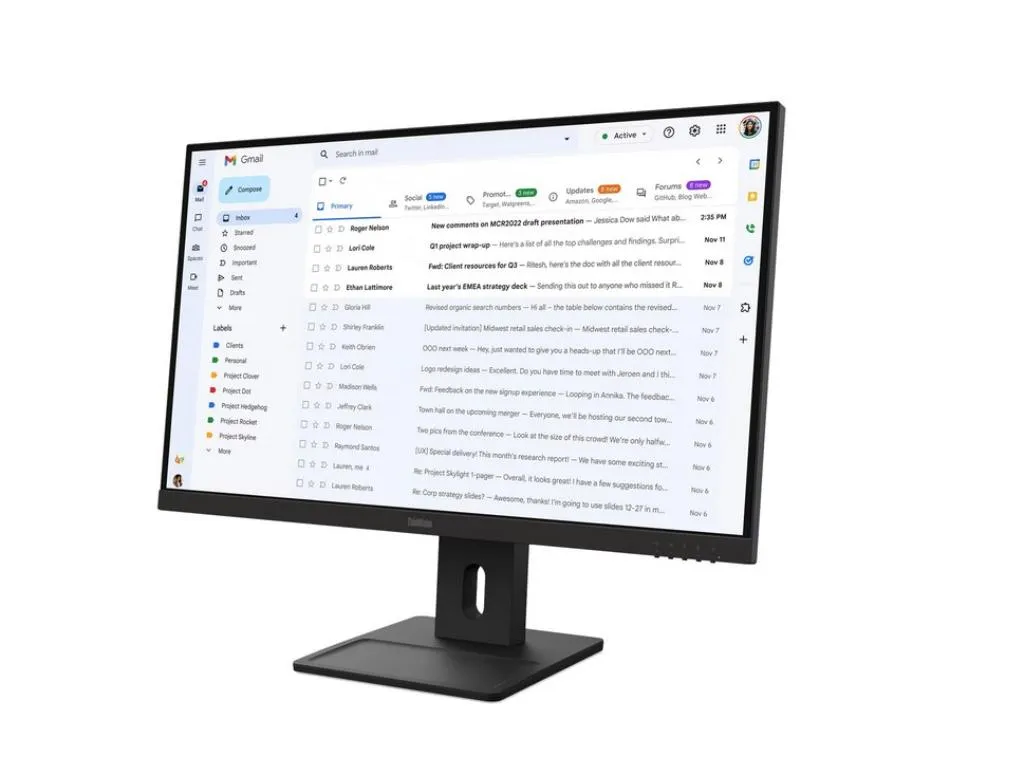 Monitor LENOVO ThinkVision E27-40 27"/IPS/1920x1080/100Hz/4ms/1x HDMI; 1x DP; 1x VGA/Tilt, Swivel, P Slika 2