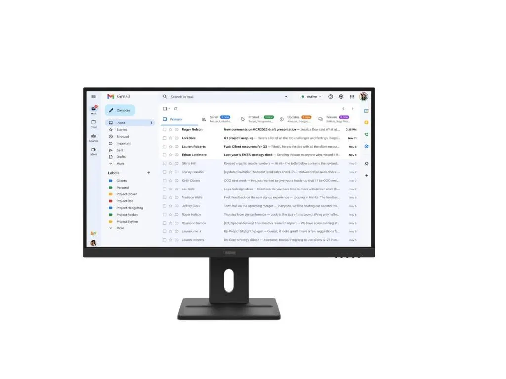 Monitor LENOVO ThinkVision E27-40 27"/IPS/1920x1080/100Hz/4ms/1x HDMI; 1x DP; 1x VGA/Tilt, Swivel, P Slika 6