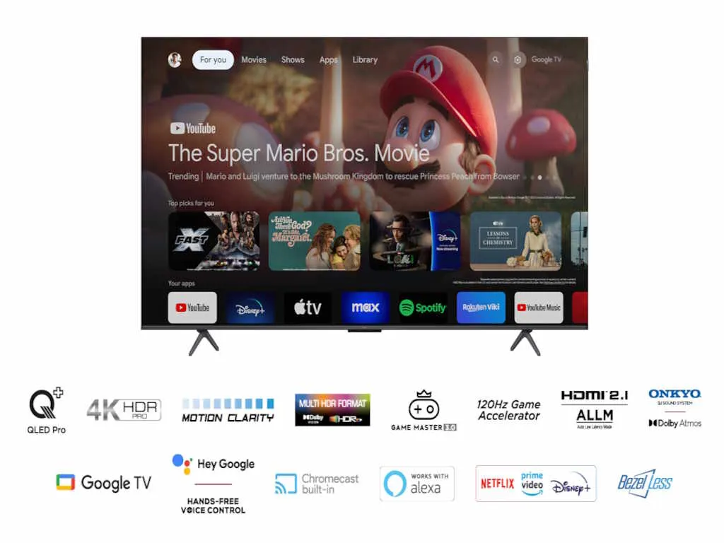 Televizor TCL 65C655/QLED/65"/4K HDR PRO/Google TV/crna Slika 2