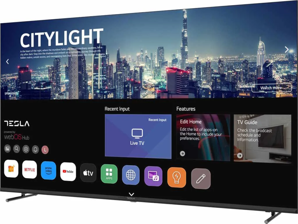 Tesla Televizor TESLA 65E645BUW/LED/65"/UHD/webOS/crna/frameless Slika 4