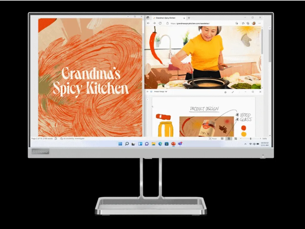 Lenovo Monitor LENOVO L22i-40 21.5"/IPS/1920x1080/75Hz/4ms/VGA,HDMI/FreeSync/siva Slika 5