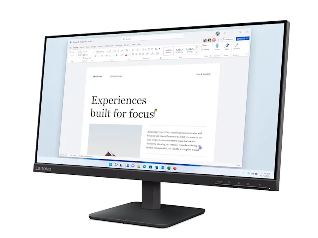 Lenovo Monitor LENOVO L24-4e 23.8 "/IPS/1920x1080/100Hz/4ms/HDMI, VGA/crna Slika 2